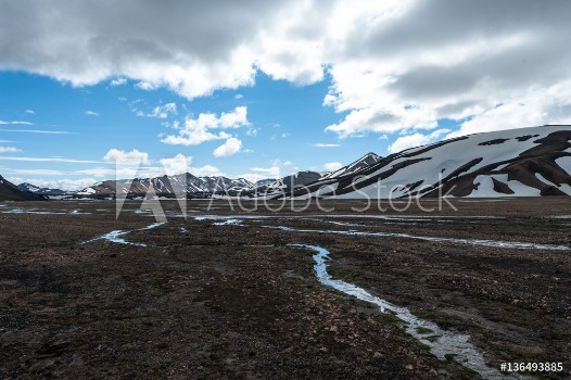 Picture of Panorama view of Iceland mountains Landmannalaugar